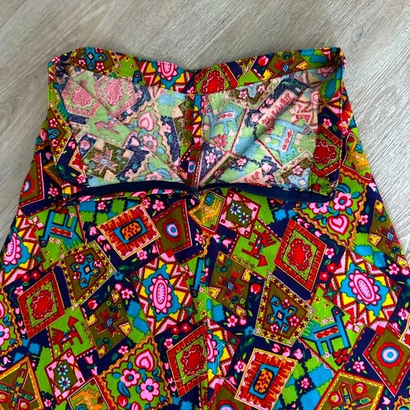 1960s Psychedelic Print Maxi Skirt - Picture 6 of 7